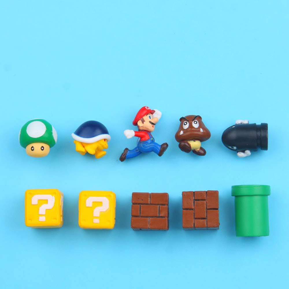 Bộ 10 món đồ chơi mô hình nhân vật trong game Super Mario đáng yêu