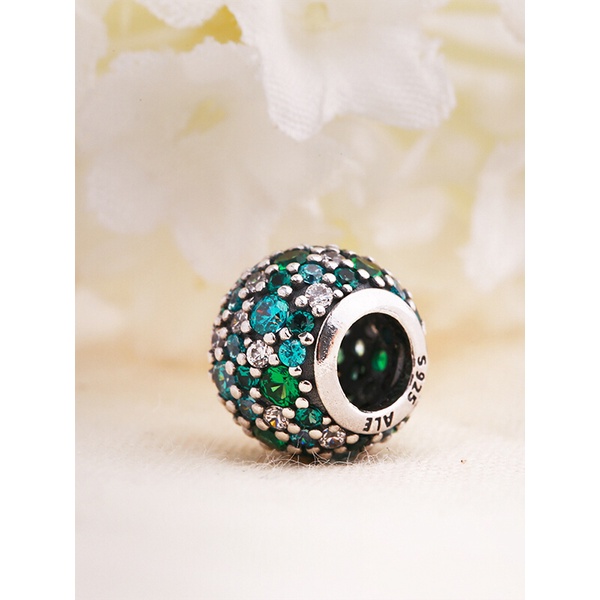Đại dương xanh pavé pha lê Vòng đeo tay Charm Hạt Quà tặng Đảng