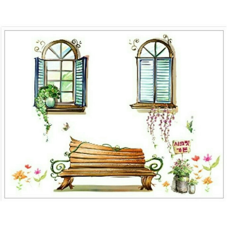 decal dán tường cửa sổ