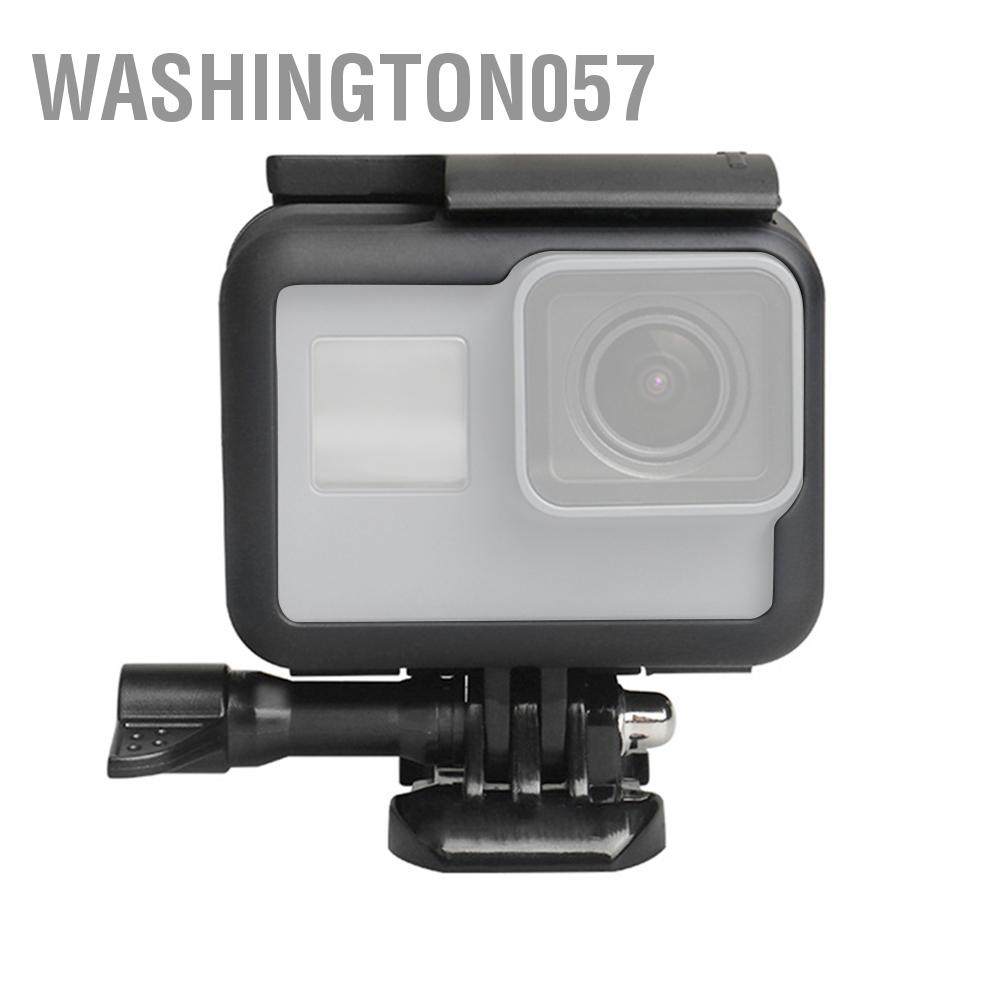 Washington057 Vỏ khung bảo vệ cho phụ kiện máy ảnh hành động GoPro Hero 5/6/7 có đế và vít