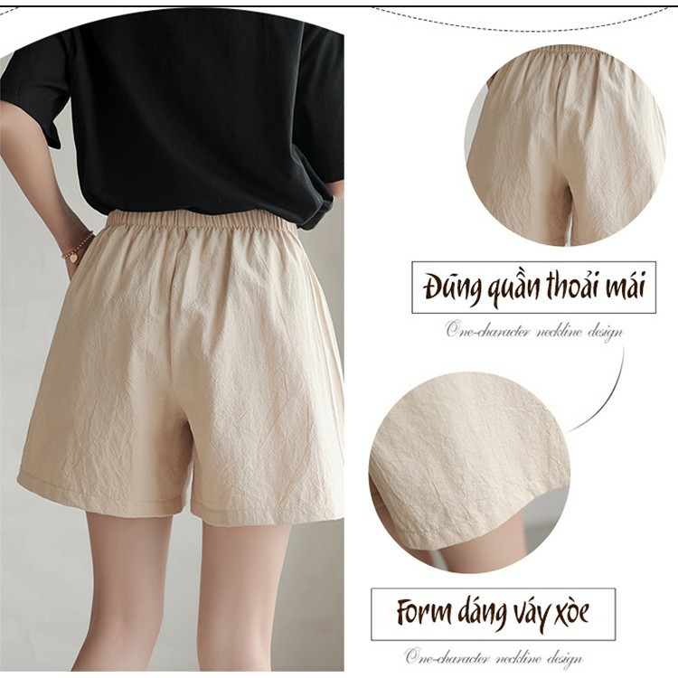 QUẦN SHORT Nữ Chất vải Đũi, Đẹp Mát, Thời Trang, Có Bigsize 86KG