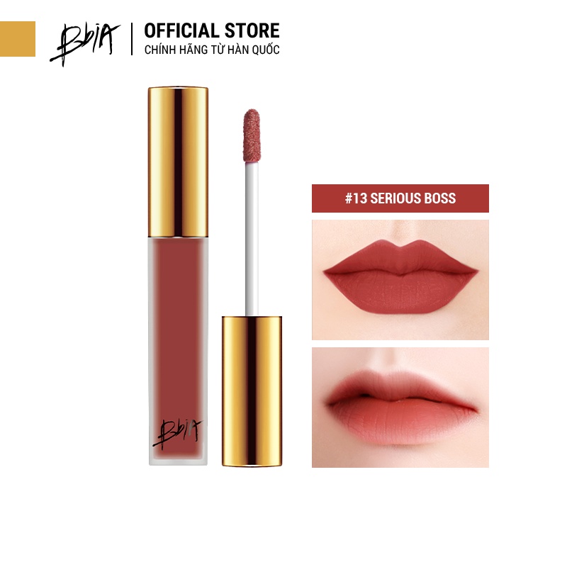 Son Kem Lì Bbia Last Velvet Lip Tint Version 3 - 13 Serious Boss (Màu Cam San Hô) 5g - Bbia Official Store