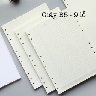 [LOẠI 1] GIẤY REFILL PLANNER CƠ BẢN A5 A6 A4 B5