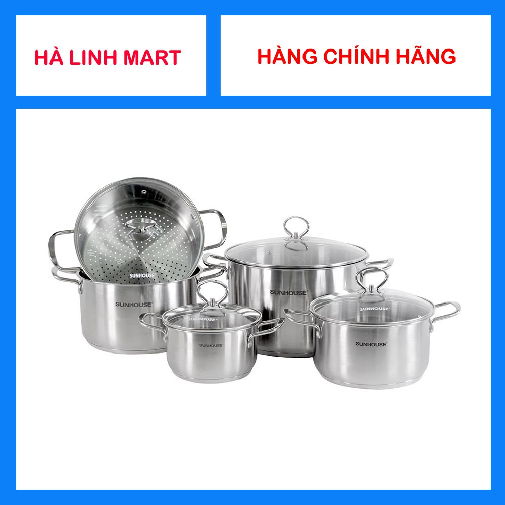 BỘ NỒI INOX 3 ĐÁY SUNHOUSE SH895 - Hàng chính hãng, giá tốt