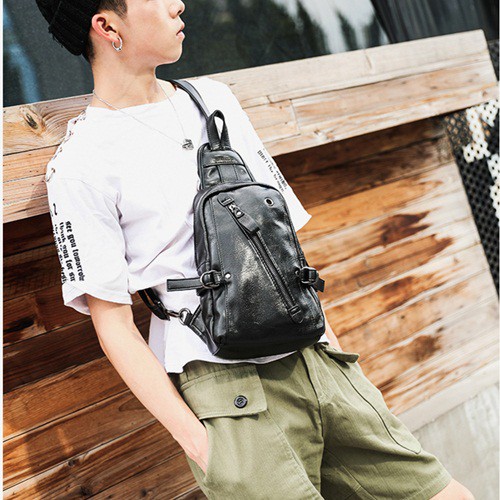 Balo đeo chéo da thời trang - túi đeo chéo nam thời trang - balo đeo chéo mini | BigBuy360 - bigbuy360.vn