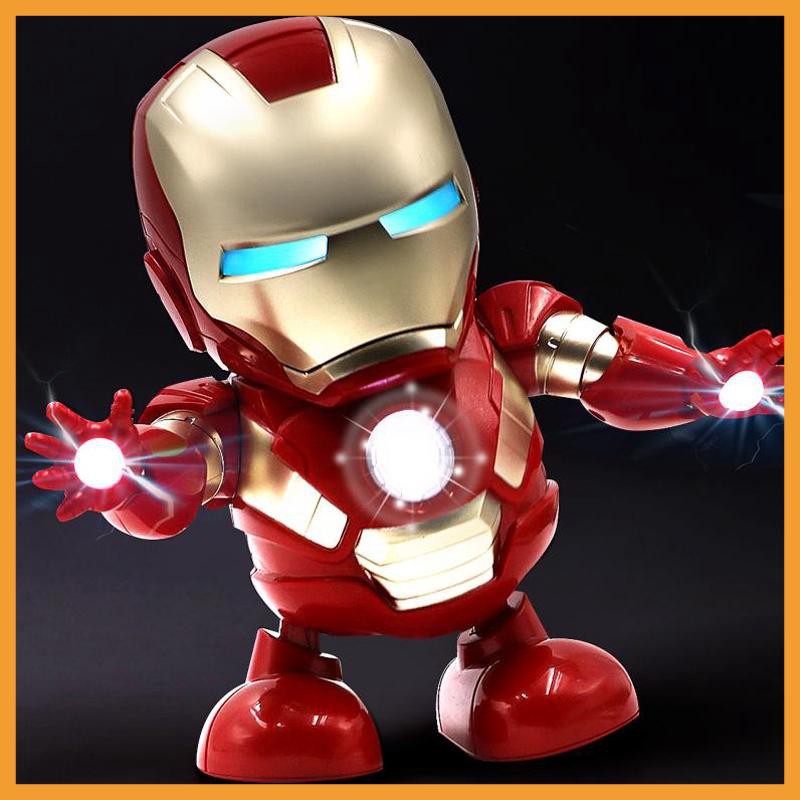 Đồ Chơi Siêu Nhân Iron Man loại đắt-Có Thể Mở Mặt Nạ-Nhảy Múa-Có Đèn Led Nhấp Nháy Rất Đẹp ( Nhựa ABS An Toàn)