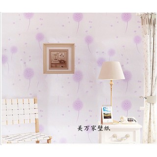 decal 1m giấy dán tường có sẵn keo dán - bồ công anh tím