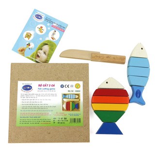 Bộ cá gỗ cắt lát cho trẻ
