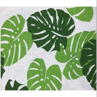 vải bố họa tiết lá lớn