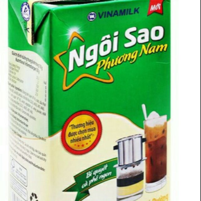 Ngôi sao Phương Nam sữa đặc có đường , khối lượng tịnh : 1,284kg