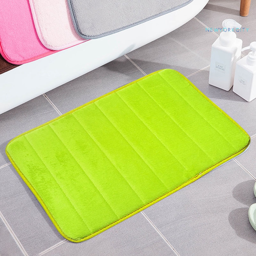 Thảm Chùi Chân Lông Cừu San Hô Hình Chữ Nhật Thấm Hút Tốt Chống Trượt Dành Cho Phòng Tắm