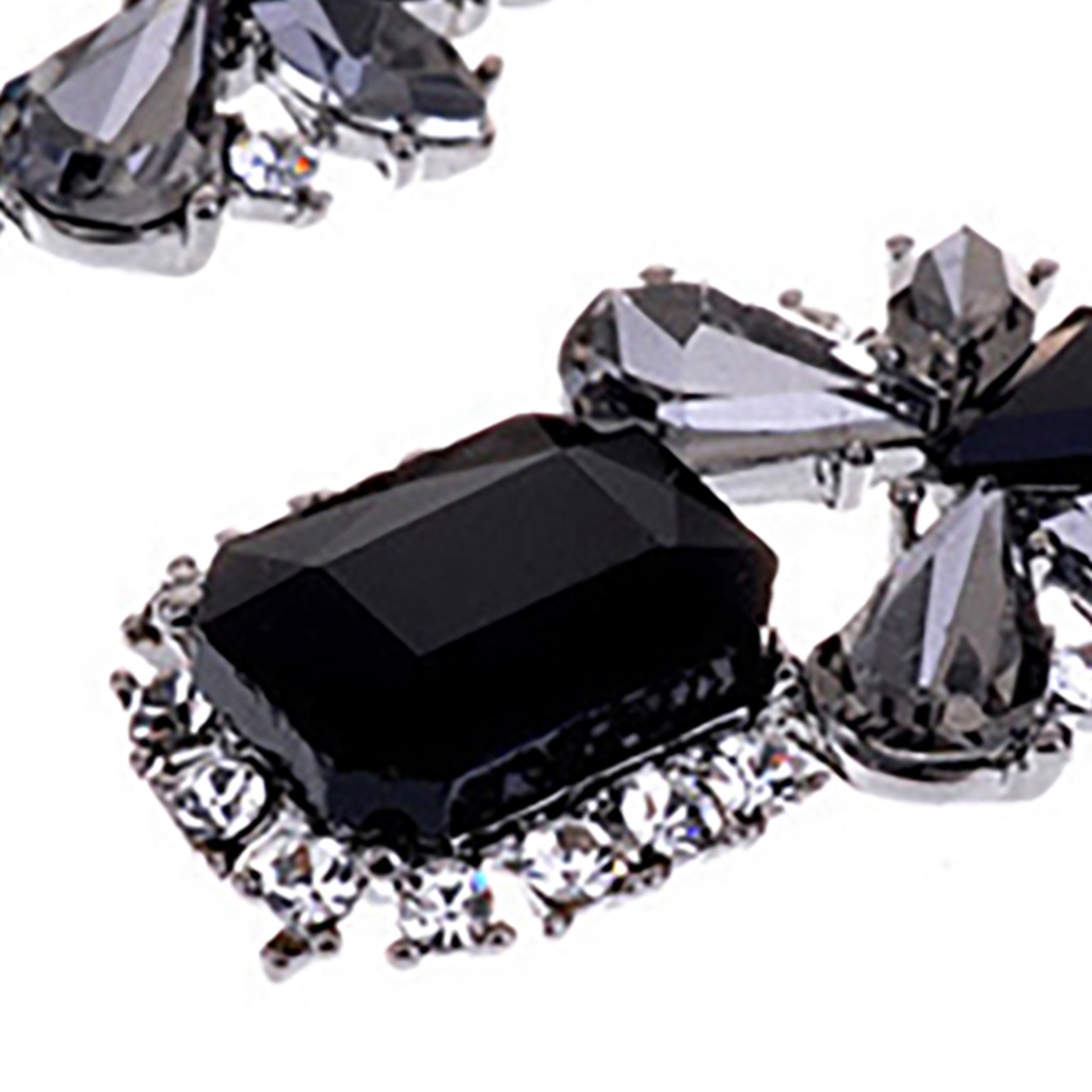 Cặp khuyên tai hợp kim hình giọt nước có đính đá quý nhân tạo sang trọng dành cho nữ