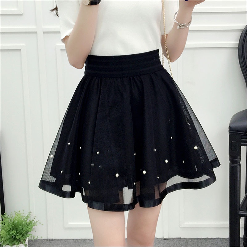 Quần giả váy 2 khoen ,  xẻ đùi , pha ren ,  ren tầng xinh xắn