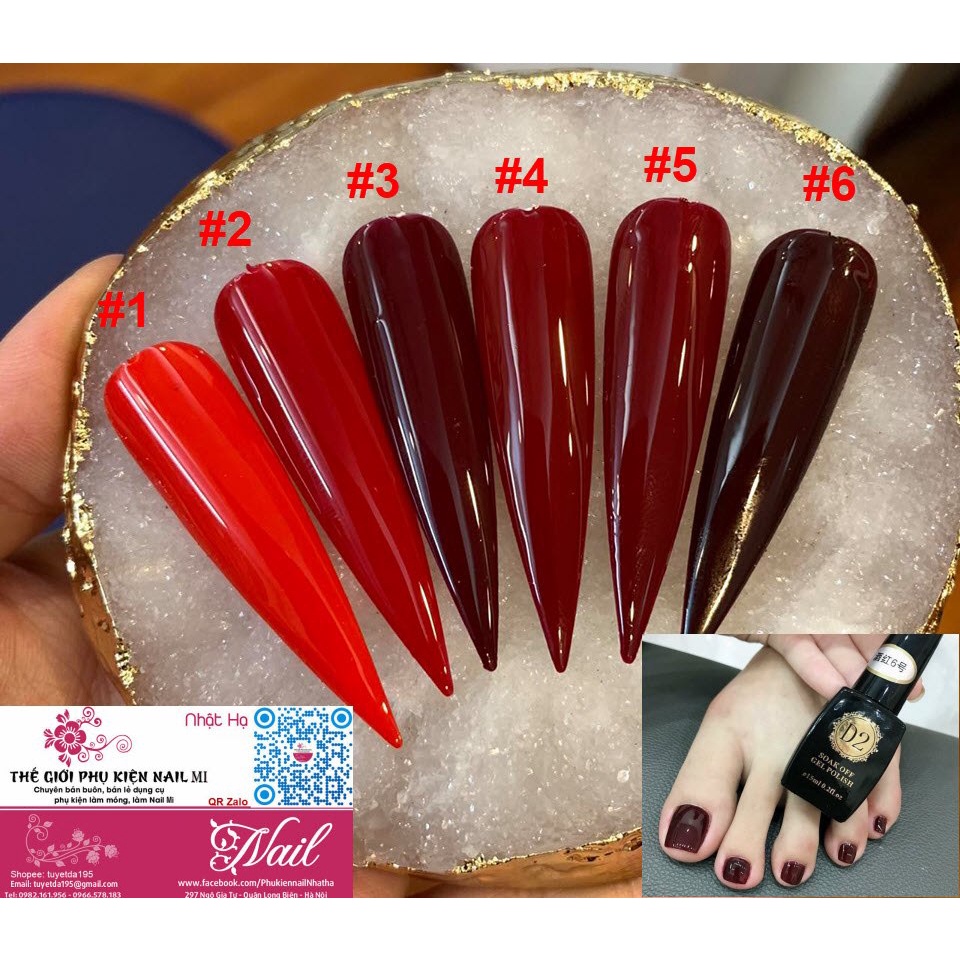 Sơn Gel Đỏ D2 Chuẩn Sơn Bóng Mượt