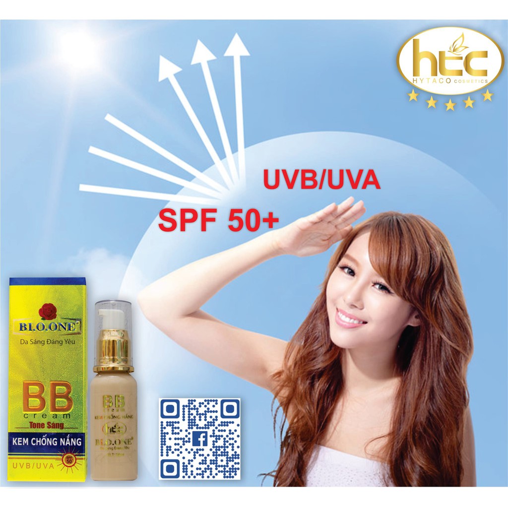 Kem chống nắng bb cream kiềm dầu nâng tone trắng da mặt và body toàn thân Bi.O.One spf 50+