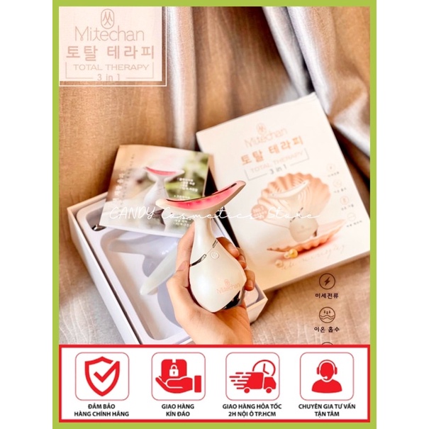 MÁY ĐIỆN DI NÂNG CƠ CHỐNG NHĂN ĐẨY SÂU TINH CHẤT TOTAL THERAPY 3 IN 1 MITECHAN HÀN QUỐC