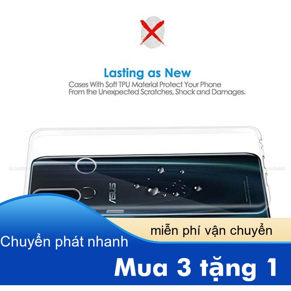 Ốp điện thoại TPU dẻo trong suốt chất lượng cao cho Asus Zenfone ROG Phone 3 4 5 6 7 ZS661KL ZS670KS ZS671KS ZB555KL ZB570TL ZB631KL ZB633KL ZB634KL ZC554KL ZS630KL Max Plus Pro M1 M2 Ultimate