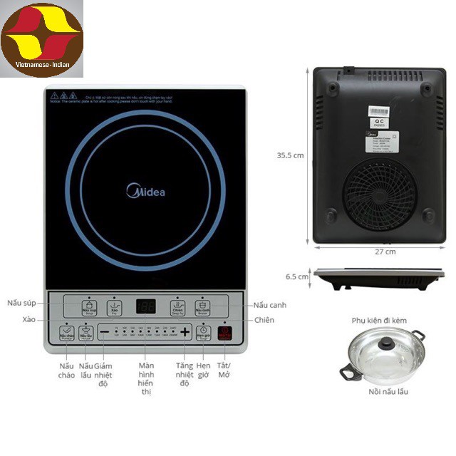 Bếp điện từ Midea MI-2015DE