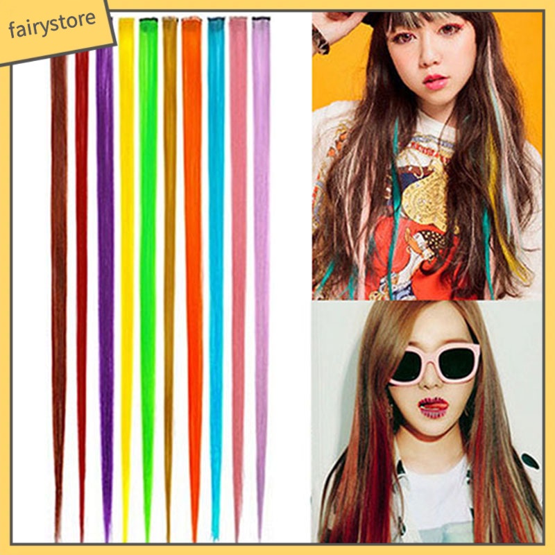 Tóc Giả Nối Dài Nhiều Màu Sắc Thời Trang Cho Nữ