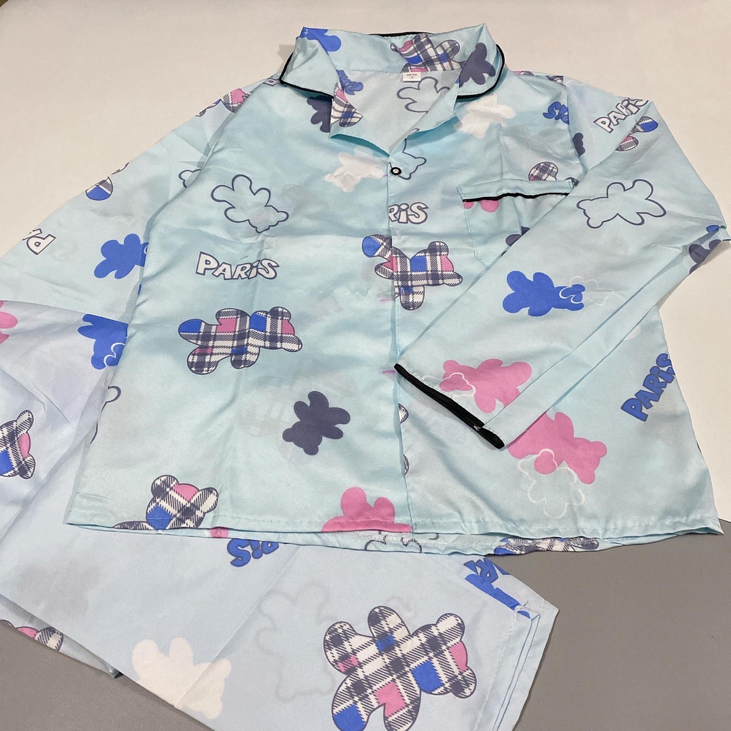 Đồ bộ pijama tay dài quần dài Kate size&lt;60kg