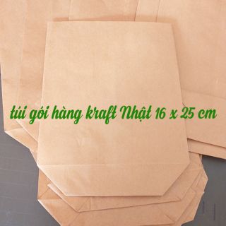Combo 100 túi gói hàng kraft nhật 16 x 25 / 26 cm