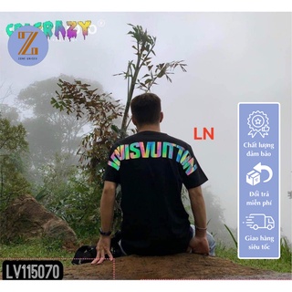 Áo thun tay lỡ ZONE UNISEX áo thun tay lỡ L.V phản quang lưng 7 màu