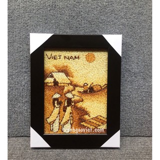 Tranh gạo quà tặng