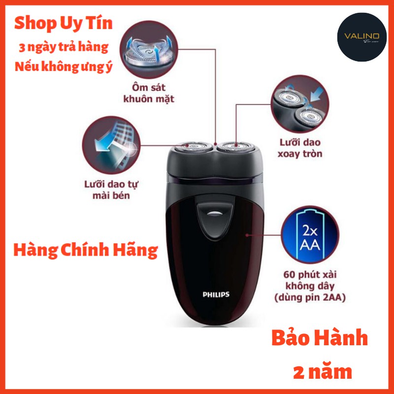 Máy cạo râu philips PQ206, cam kết chính hãng