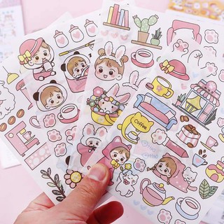 Set 4 sticker dán hình họa tiết đáng yêu ( 1 set 4 miếng)