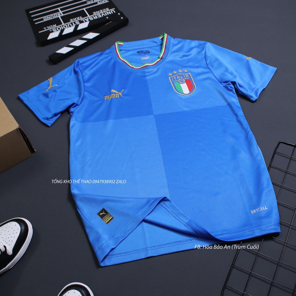 Set Bộ Bóng Đá ĐTQG Italia 2023 - Áo Đá Banh Tuyển Ý mùa giải 22/23 Vải Thái Chuẩn Áo Thi Đấu