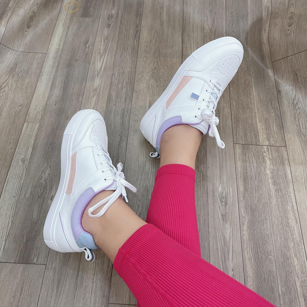 [shop giay minh thu] Giày sneaker cao cấp phiên bản giới hạn đế 2cm phối màu hồng xanh tím MT888