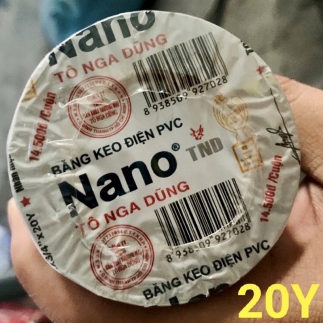 Băng keo băng dính Nano cách điện PVC Tô Nga Dũng cuộn nhỏ và lớn