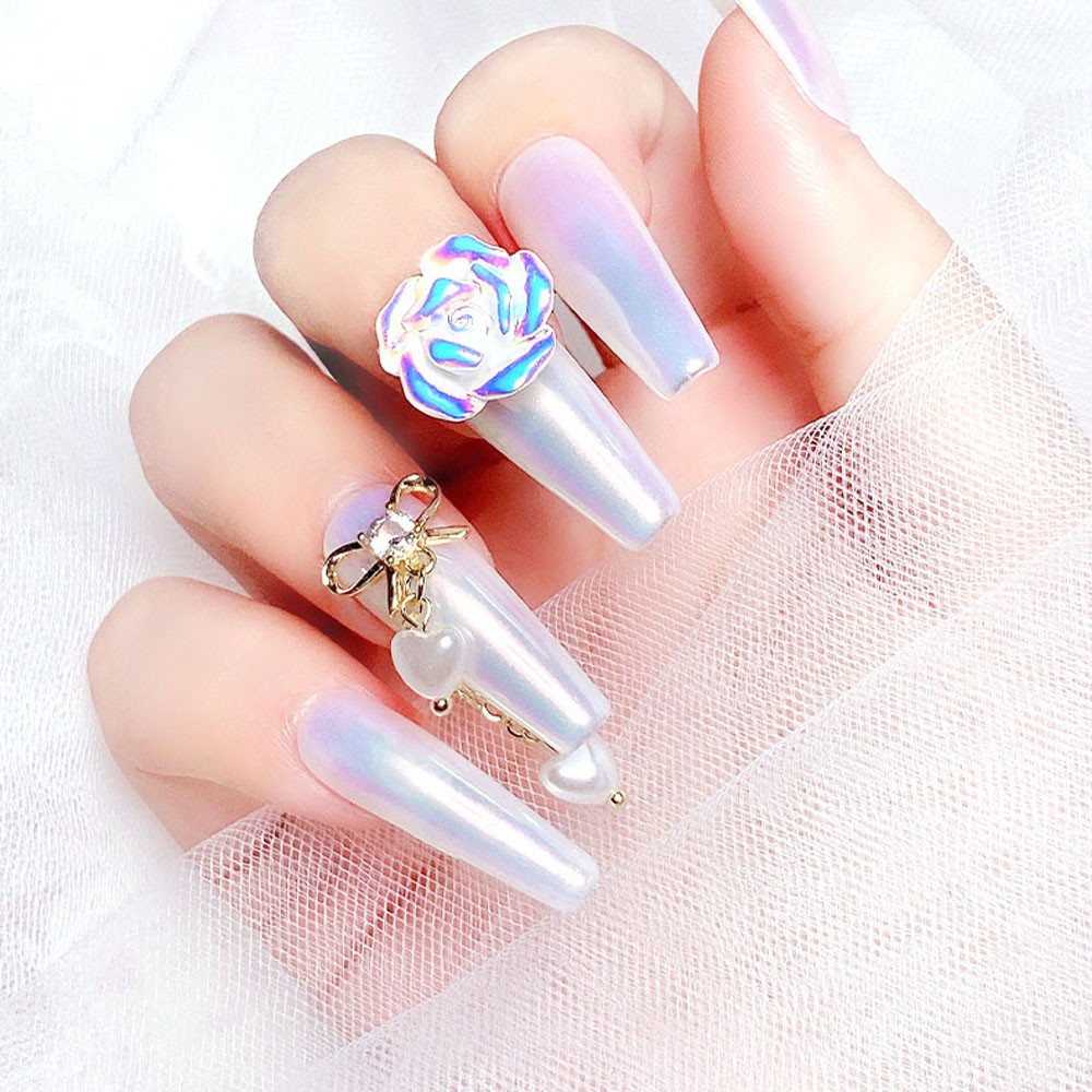 (Hàng Mới Về) Chi Tiết Hoa Hồng 3D Trang Trí Móng Tay Nghệ Thuật