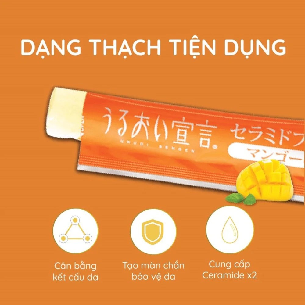 Thực Phẩm Bảo Vệ Sức Khỏe Aishitoto Collagen Jelly Ceramide Mango Vị Xoài 10g x 15 Gói