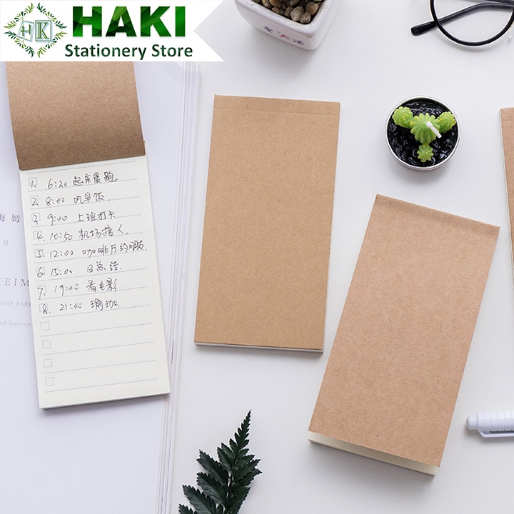 Giấy ghi chú bìa giấy HAKI, giấy nhớ note 50 tờ dụng cụ văn phòng phẩm NO19