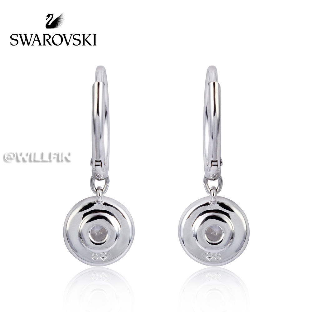 FLASH SALE 100% Swarovski Bông Tai Cá Tính Nữ Round Pierced with FASHION Earrings trang sức đeo Trang sức
