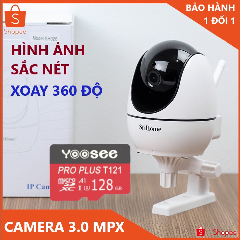 Camera Wifi - Camera Sh026 FULL HD 3.0 Kèm thẻ nhớ chính hãng cho cam - Bảo hành 3 năm