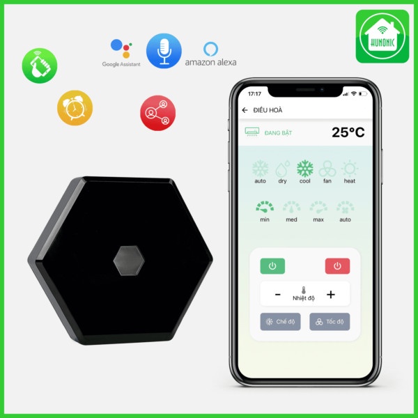 BỘ ĐIỀU KHIỂN HỒNG NGOẠI HUNONIC IR SMART – ĐIỀU KHIỂN TỪ XA QUA ĐIỆN THOẠI