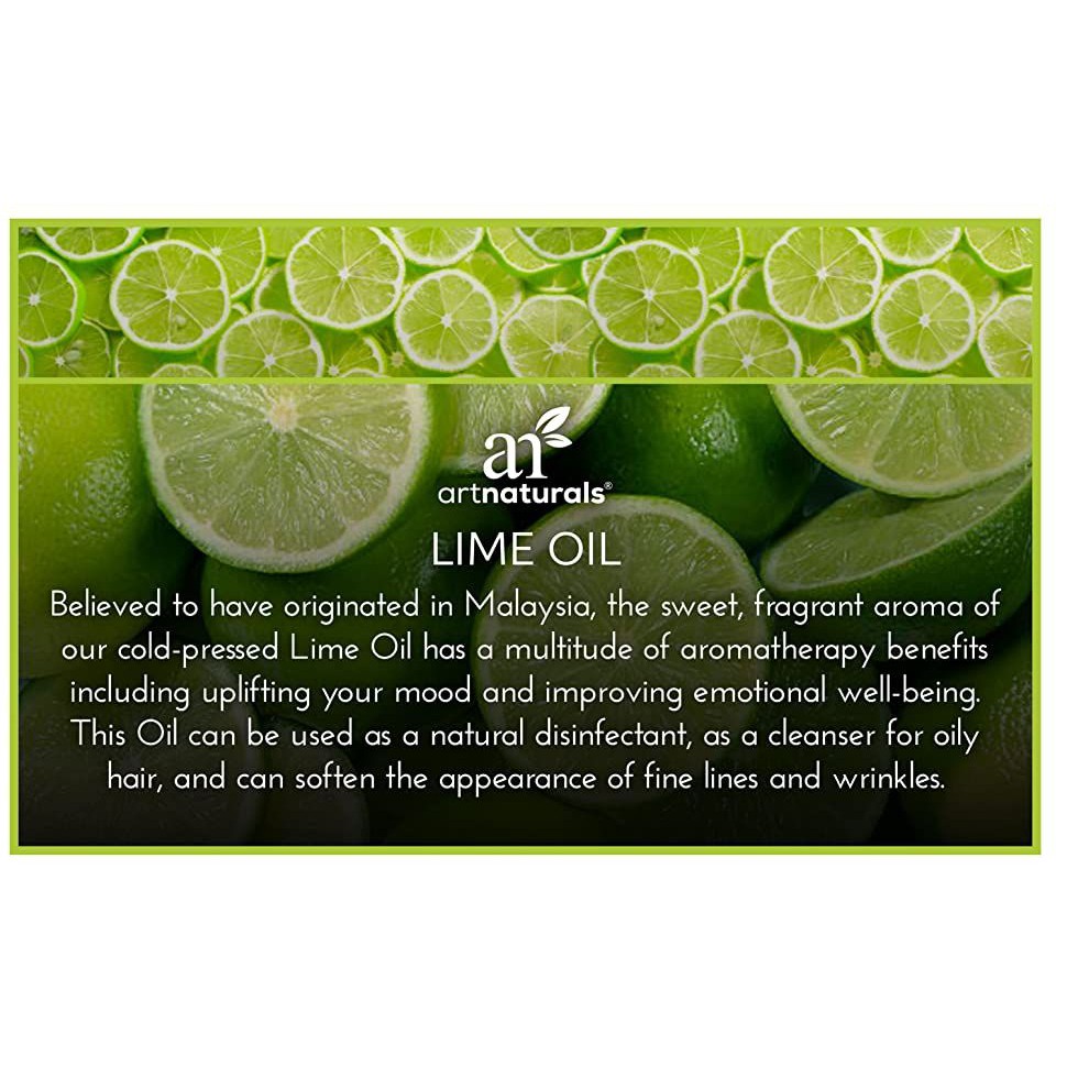 Tinh dầu Artnaturals ✅Tinh Dầu Chanh Mexico - Lime 10ml, Made in USA