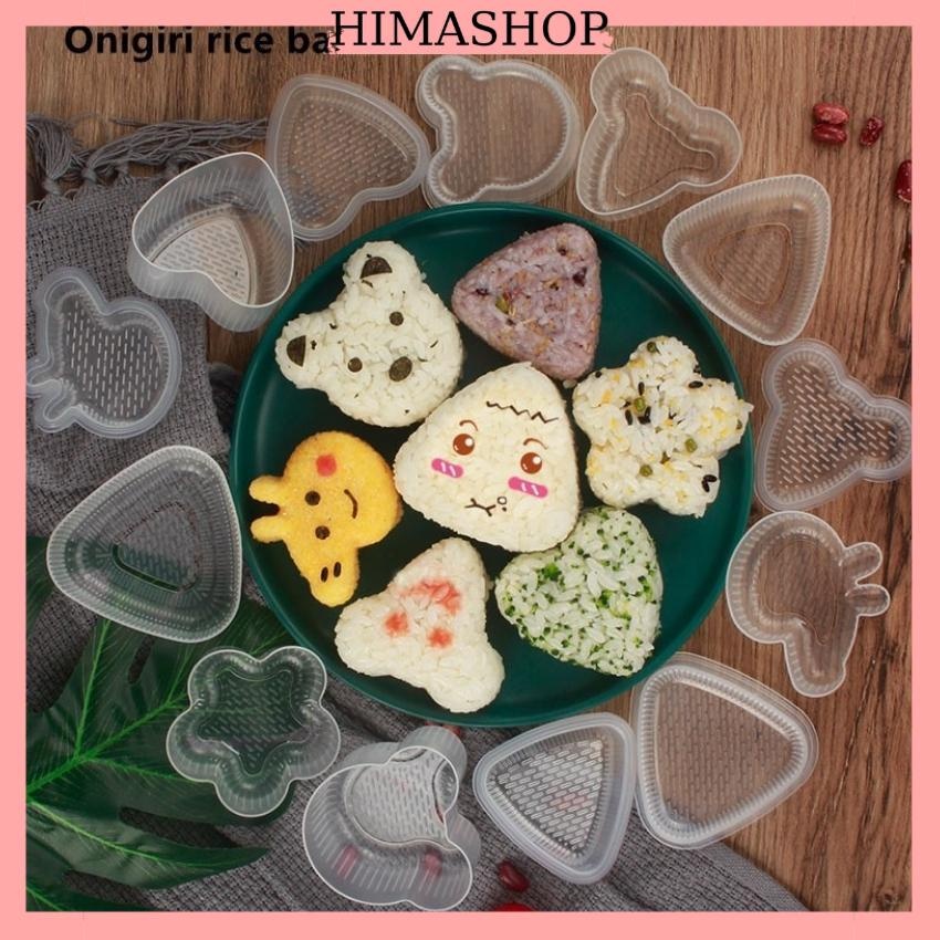 Khuôn Tạo Hình Cơm Cho Bé Ăn Dặm Kiểu Nhật, Khuôn Làm Cơm Nắm Tam Giác Bento Nhiều Hình Dễ Thương HIMASHOP H036