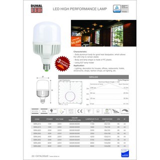 BÓNG ĐÈN LED TRỤ THÂN NHÔM CAO CẤP DUHAL 20W 30W 40W 50W BẢO HÀNH 2 NĂM ĐỔI MỚI
