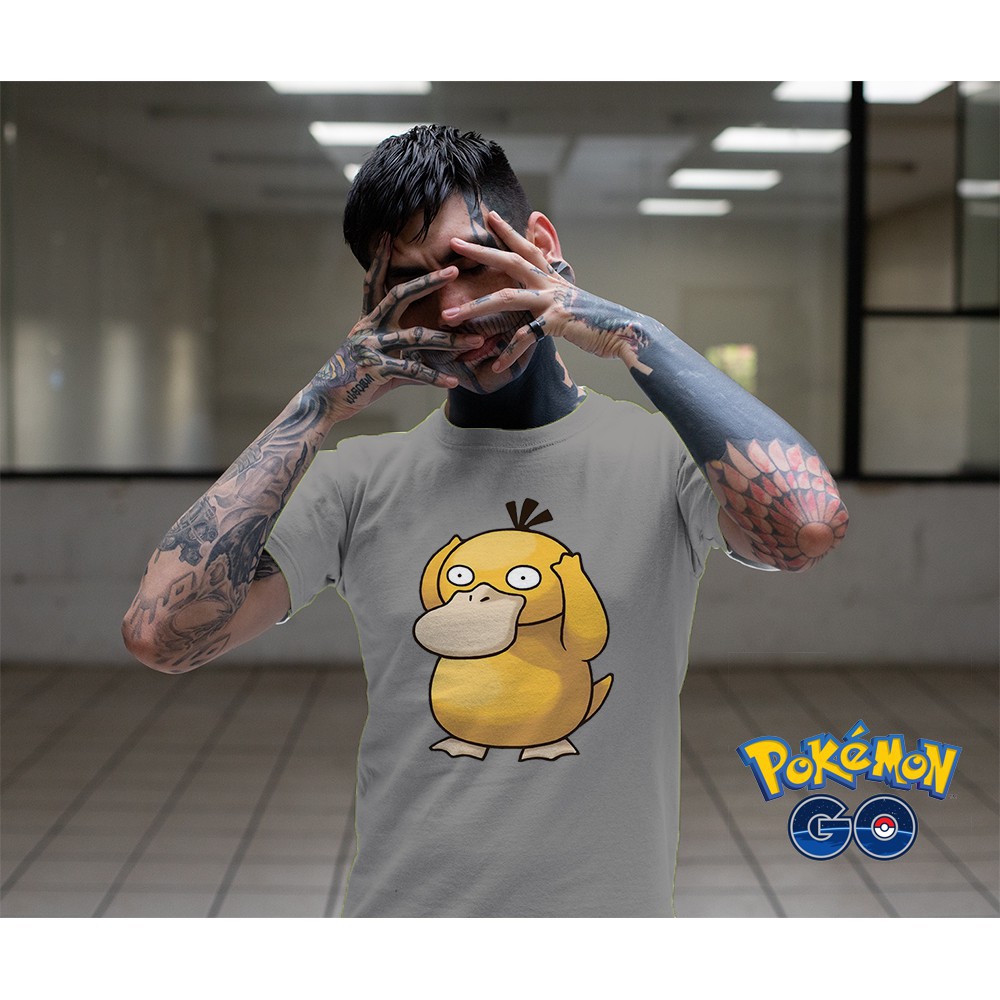 HOT- Áo thun Cotton Unisex - Game - Pokemon GO - Pokemon Koduck - giá tốt