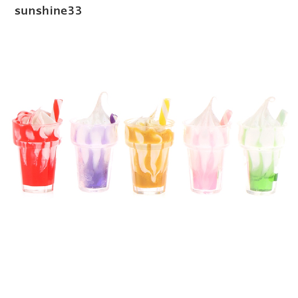 Bộ 5 Ly Kem / Trà Sữa / Đồ Chơi Búp Bê Cỡ 1 / 12