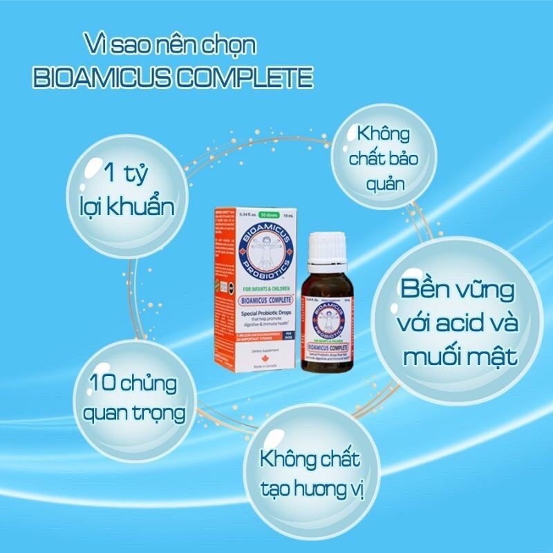 Men vi sinh 10 chủng BioAmicus Complete-Nhập khẩu chính ngạch Canana