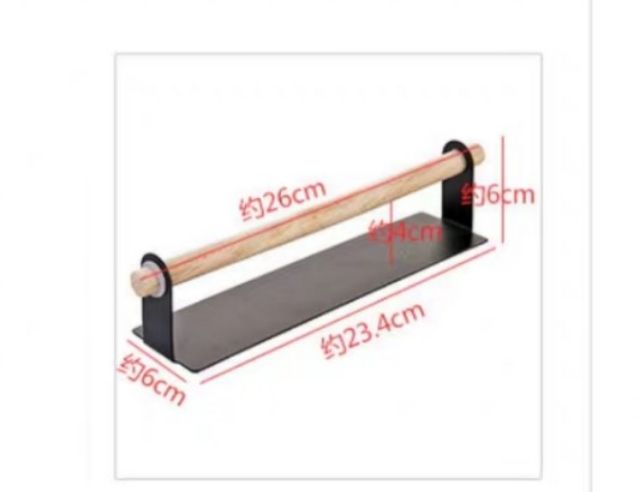 Giá treo khăn, treo ống giấy thanh gỗ siêu chắc | BigBuy360 - bigbuy360.vn