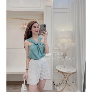 Áo xoắn ngực chất lụa siêu mát sang chảnh