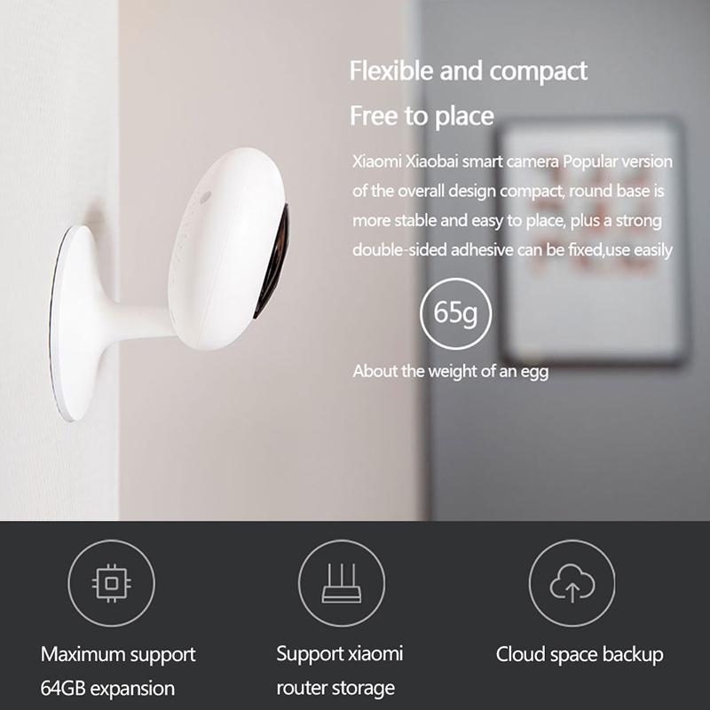 XIAOMI Xiaobai Smart IP Webcam Camera Popular Version 1080P Two-way Intercom HD WiFi Camera