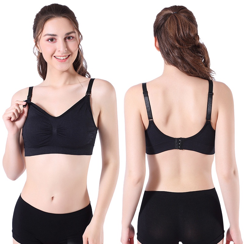 Áo ngực bầu mềm êm co dãn nhiều AL84_NuciFera với Cup ngực có khóa tháo được
