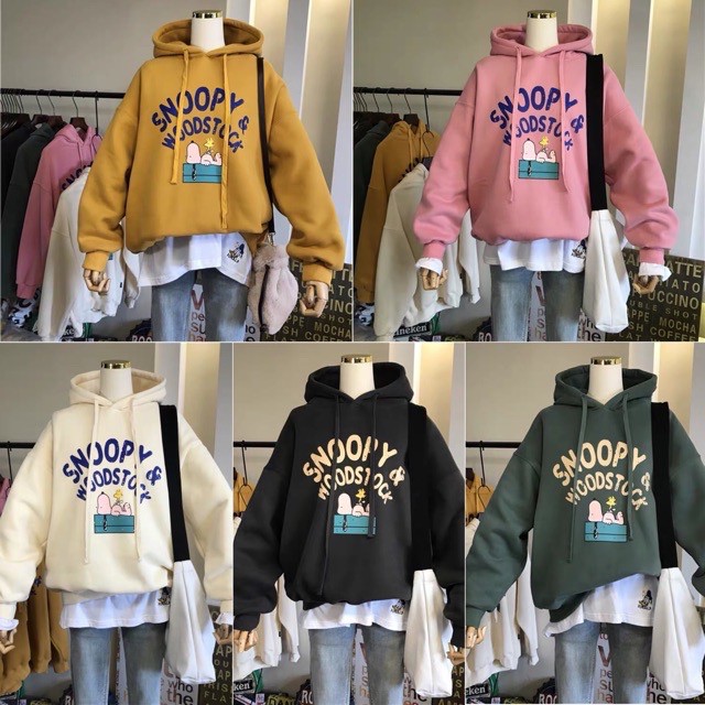 Áo hoodie nỉ [Đúng chất 800g] form rộng hàn quốc AK256