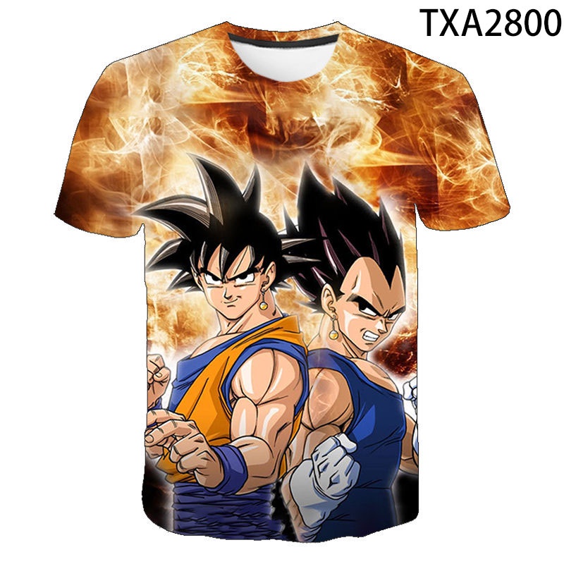Áo Thun Tay Ngắn In Hình Goku 3D Thời Trang Mùa Hè Dành Cho Nam Và Nữ 2022